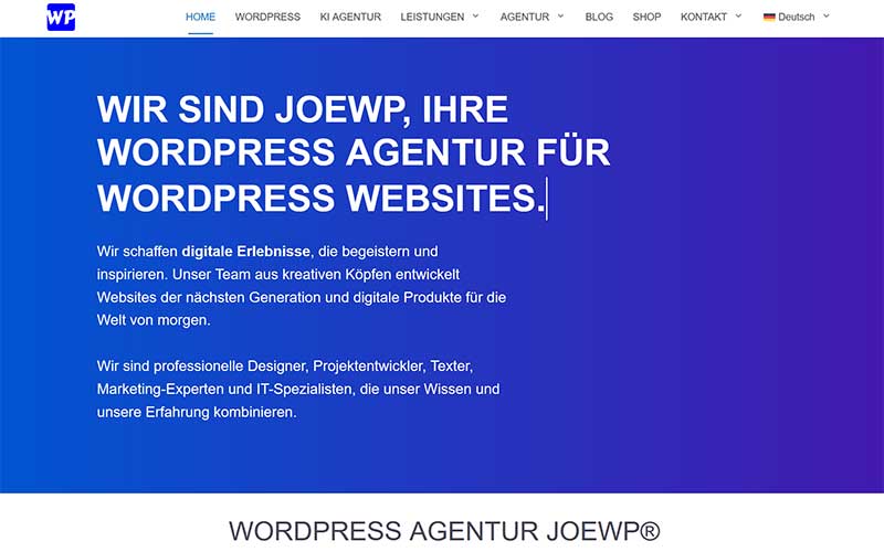 AgenturFinder - WordPress Agentur JoeWP